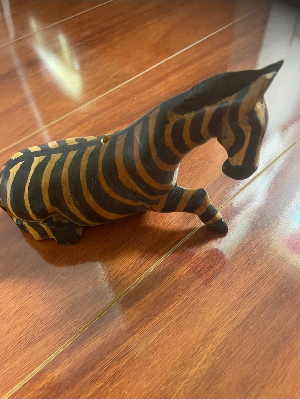 Handcrafted wooden Zebras